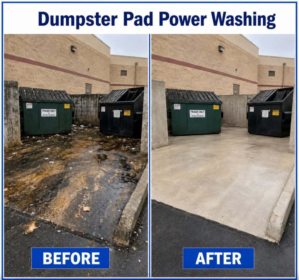 Dumpster Pad Power Washing