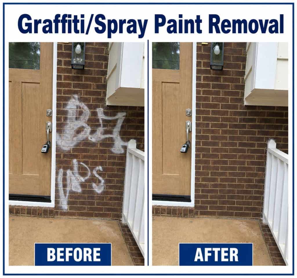 Graffiti and spray paint removal comparison